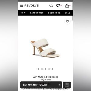 Tony Bianco Lucy Mule in Dove Nappa